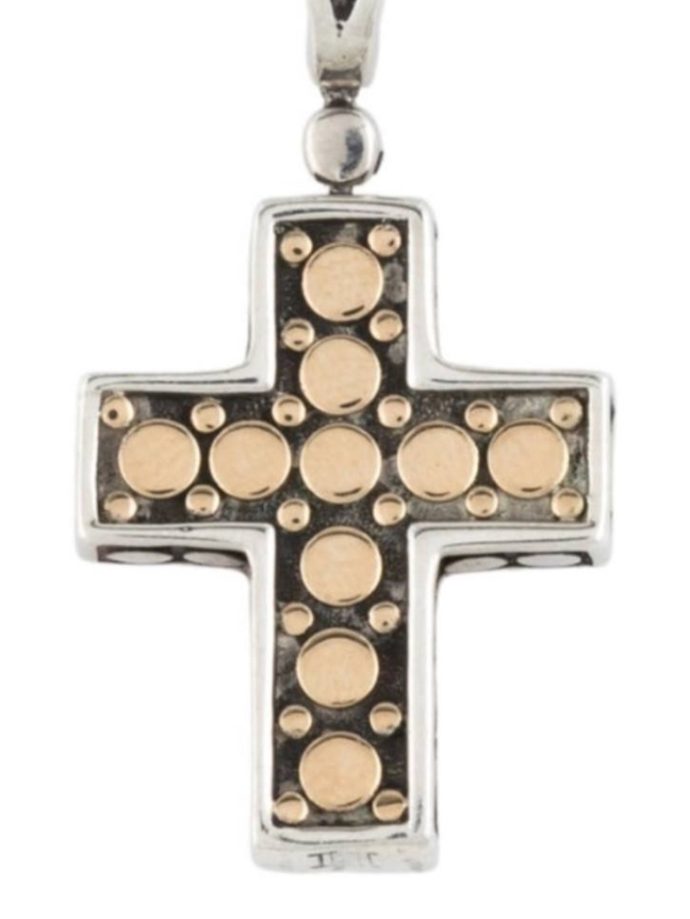 John Hardy 18k gold & Sterling Silver Cross